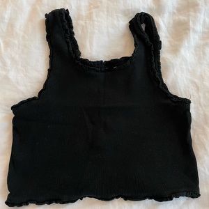 Zara Black Cropped Tank Top